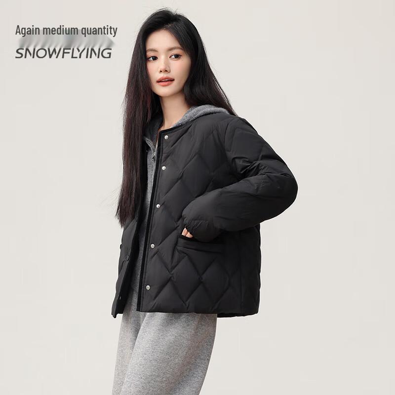 SNOWFLYING Women's Lightweight Crew Neck Down Jacket