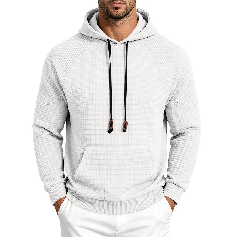 Herren S Europäischer Stil Waffelstrick Kapuzenpullover Langarm