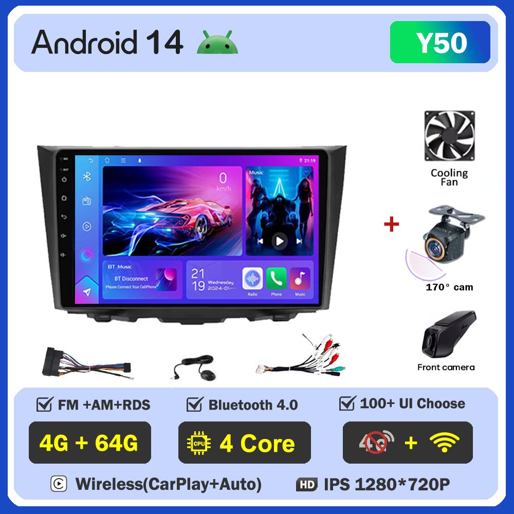 Android 14 For Suzuki Kizashi 2009-2015 Carplay Auto Screen Intelligent Car Systems Wireless Android Auto Car Multimedia Video