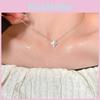 Elegant Star Shape Zircon Necklace For Women With Silver Finish For Casual Wear