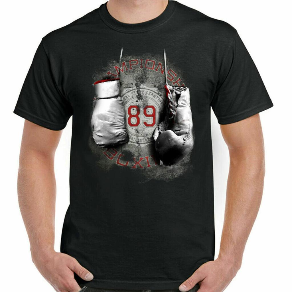 89 boxing Unisex boxer t shirt mma fighting training top gym combat gloves