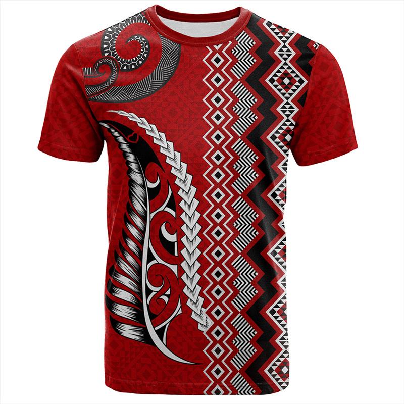 Summer 3D Print New Zealand Maori Tribal Patterns T Shirt For Men New Zealand Waitangi Day Graphic T-shirts Tees Shirts Clothing