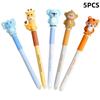 Novel Erasable Cartoon Cap Pen with Stickers: Stationery Set
