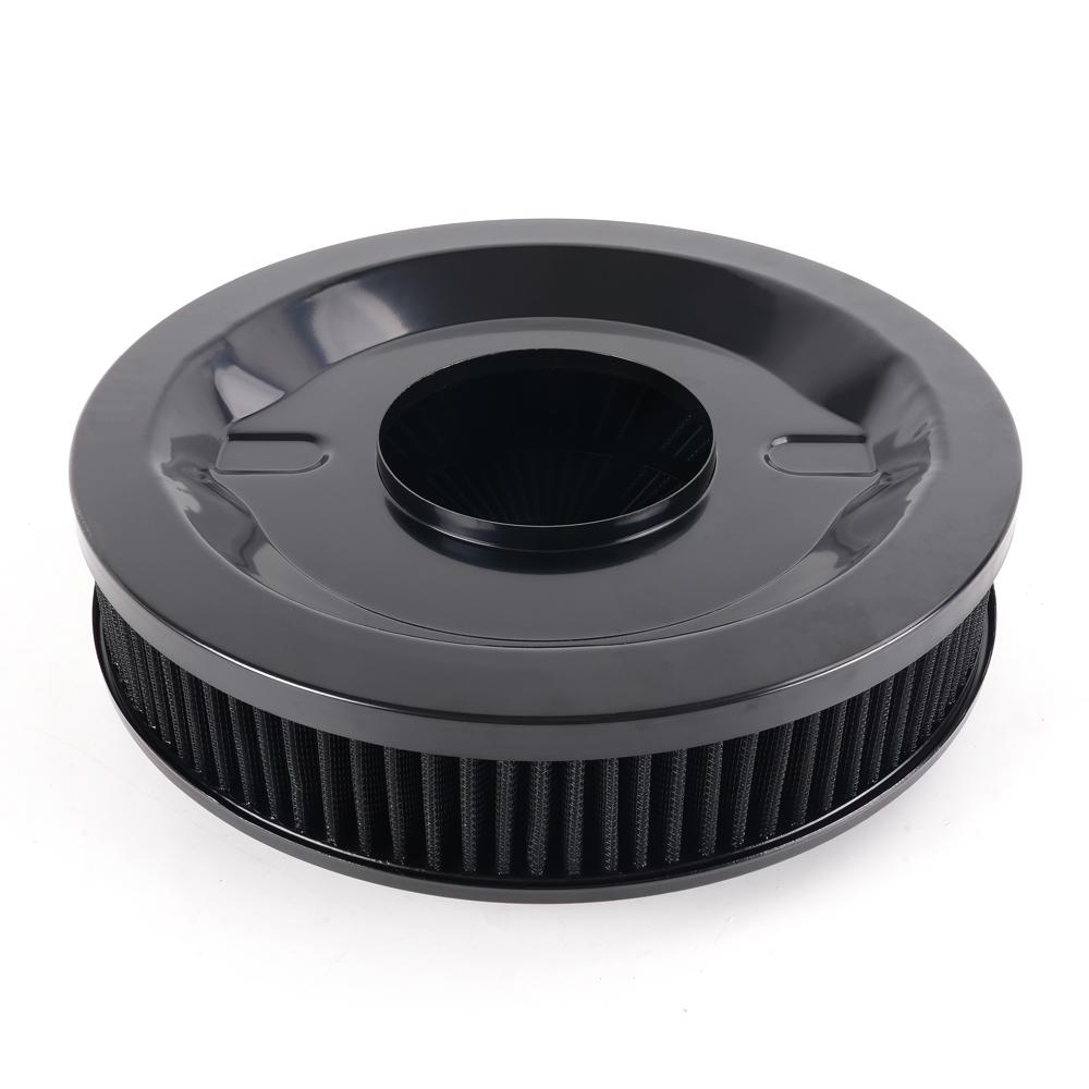 RASTP-14" x 3" Round Super Flow Thru Air Cleaner Filter Washable For 5-1/8 Carb Neck OFI149