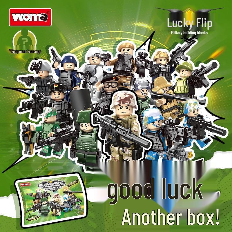 "Wo Ma C5000 SWAT Team Military Figure Toy - Special Forces Building Blocks for Kids"