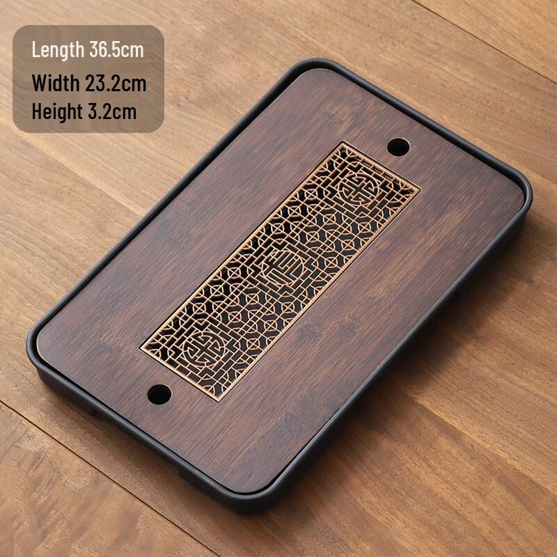 Bamboo Dual-Use Draining Tea Tray