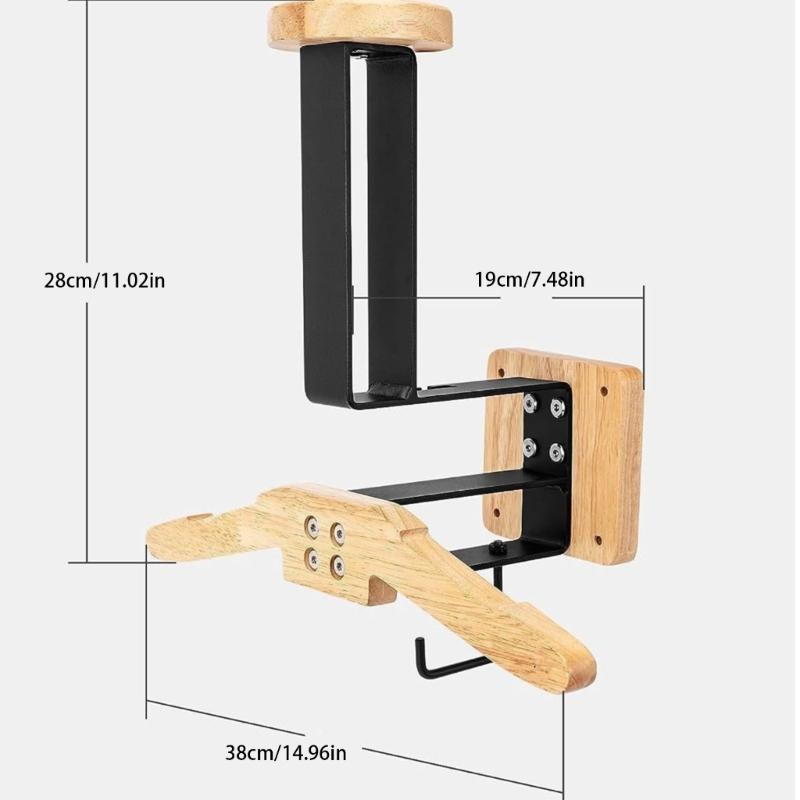 Wall-mounted Wooden Hat Rack On The Wall Motorcycle Helmets Display Rack Stand Wooden Helmet Holder