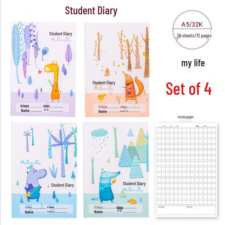 Elementary School Student Diary & Homework Record Book