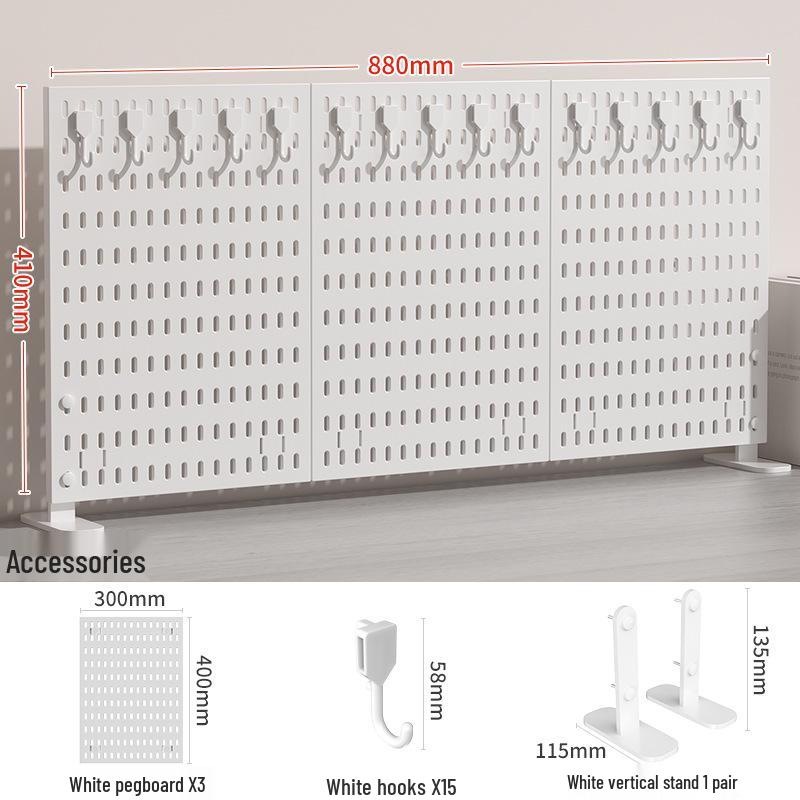 Pegboard Hooks & Baskets for Office, Home, or DIY Desktop Display