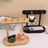 1pcs Wooden Storage Rack Key Holder Solid Wood Tabletop Decorative Storage Can Hold Jewelry Creative Decorative Items