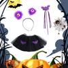 Scary Eyeball Headwear Wand Bat Skirt Halloween Costumes Set Scary Eyeball Headband for Carnival Theme Party