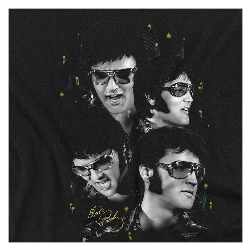 Elvis Presley Unisex Adult Faces Long-Sleeved T-Shirt