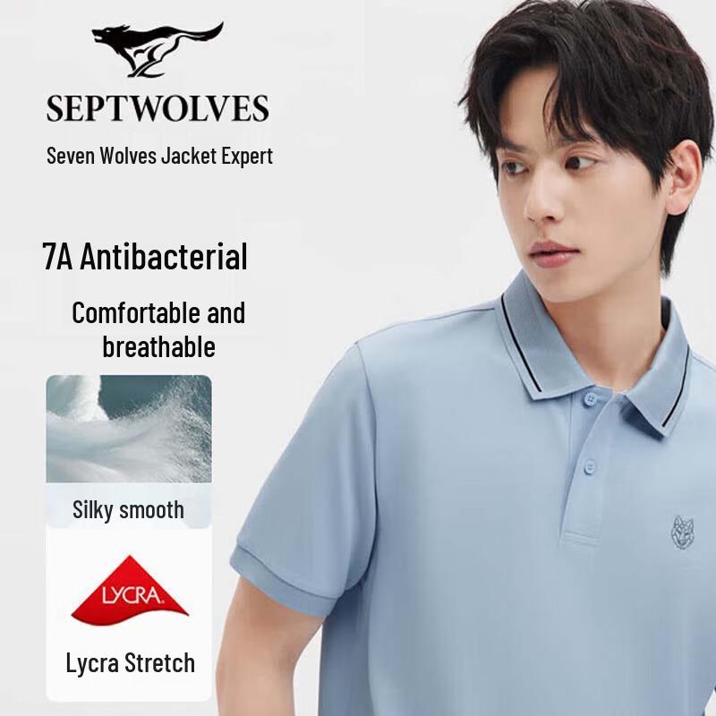 SEPTWOLVES Men's Commuter Casual Polo Shirt