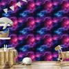Watercolor Galaxy Wallpaper, Navy Blue and Violet, Plum Background, 50x1000