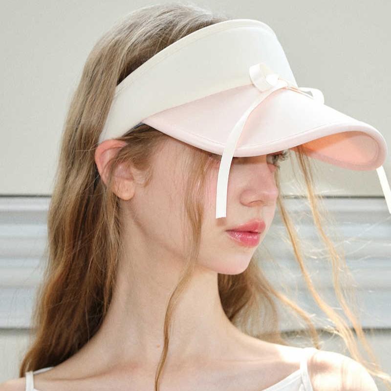 

Sweet ballet style sun protection empty top hat advanced feeling ice silk sun hat summer women s outdoor Adjustable