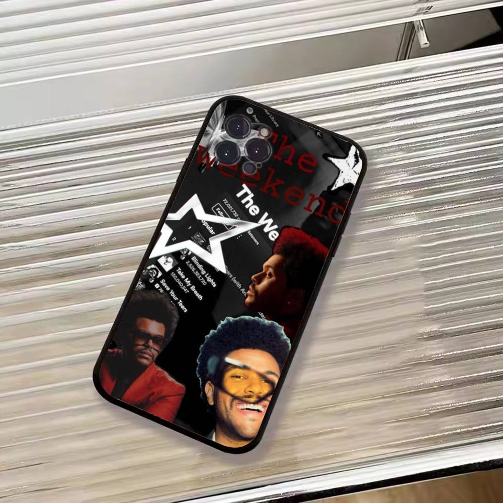 T-THE Weekend Singer Phone Case For iPhone 17,16,15,14,13,12,11 Plus,Pro Max,XS,Soft Silicone Black Cover