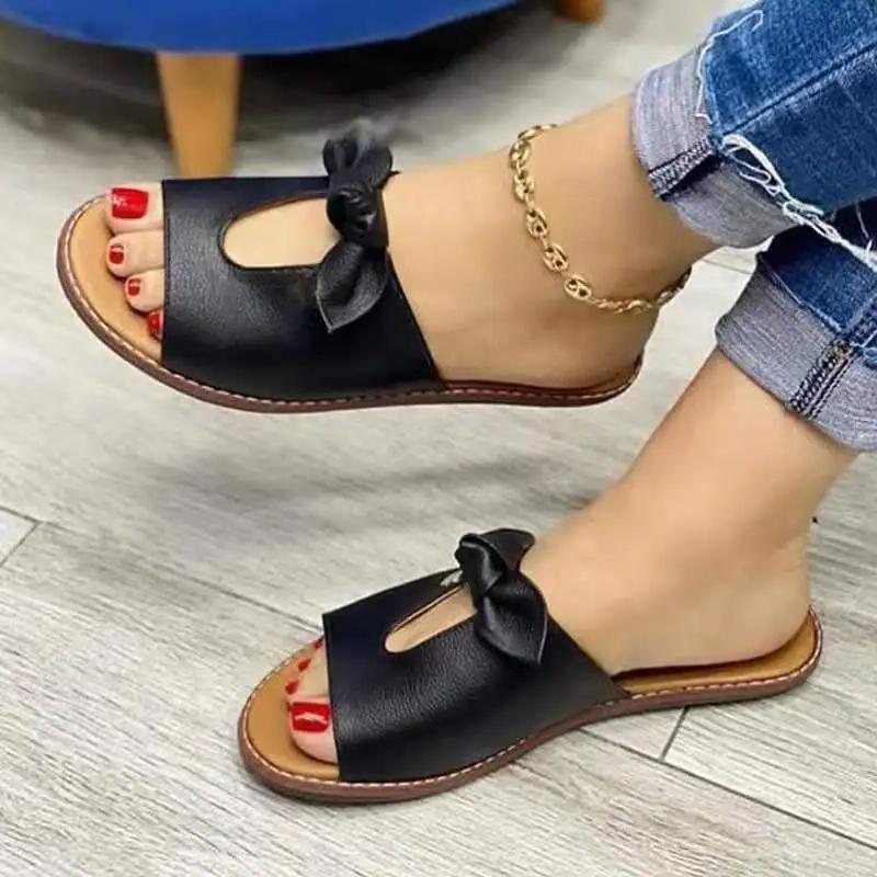 Fashion 2024 summer women's new fashion comfortable shallow mouth flat casual slippers