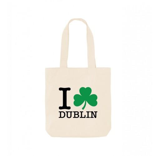 Apoh I Heart Dublin Shamrock Tote Bag