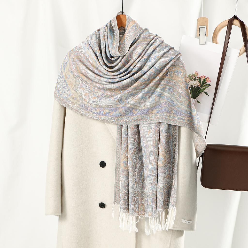 Bohemia Paisley Pashmina Hijab Scarf Woman Muslim Hijabs Cashmere Shawl Female Foulard Turban Head Wraps Headband Luxury Brand