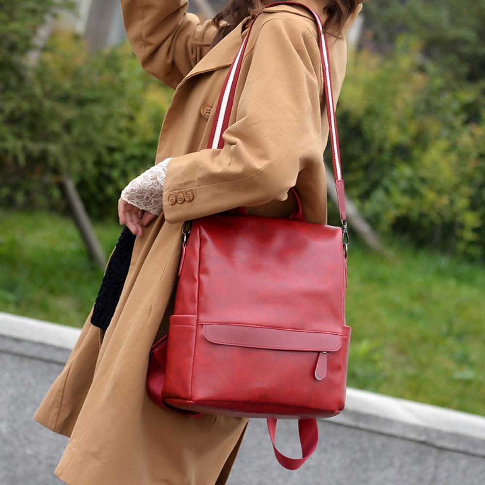 New Shoulder Bag for Women In South Korea, Personalized Anti-theft Backpack, Fashionable and Casual Soft Leather Backpack, Retro Style