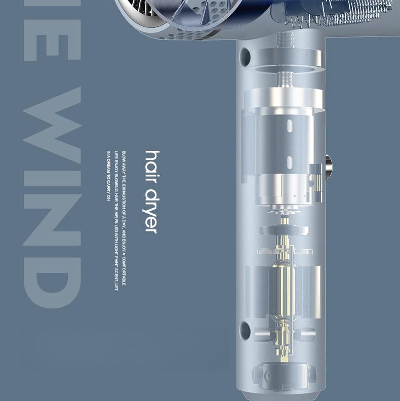 High-Power Hair Dryer with Blue Light for Home or Dorm Use