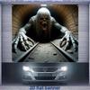 2D flat banner 1 piece Halloween Happy Garage Door Banner