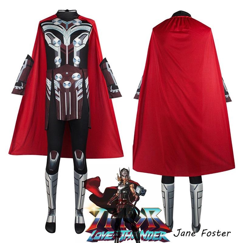 Falei Halloweenský kostým Thor 4 Cosplay Kombinéza Pro děti a dospělé Přiléhavý overal