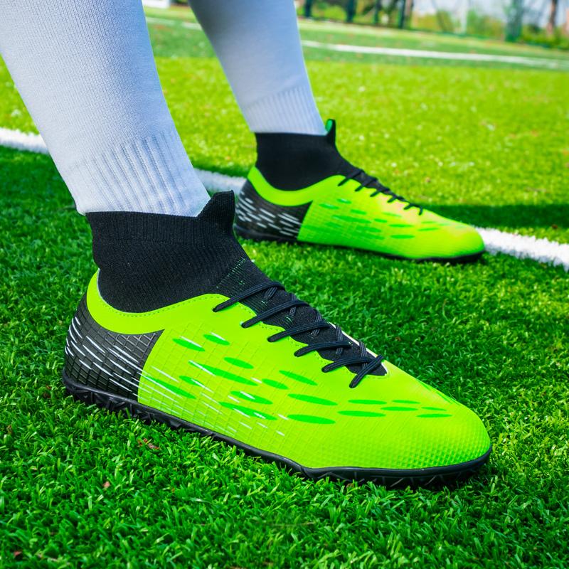 33-45 Men's High-top Sock Mouth Football Shoes Youth Sports Shoes Football Training Shoes Art Makeup Lawn Children Football Boots