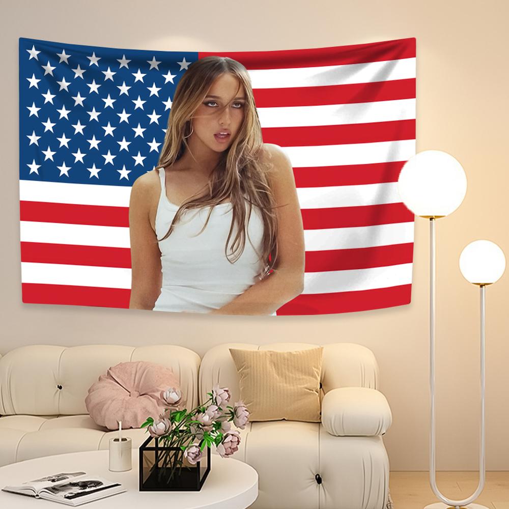 Tate Mcraes Pink American Flag Tapestry Wall Hanging Aesthetic Room Decor Hippop Tapestrys For Bedroom Home And Garden Banners