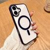 iPhone16promax mobile phone case acrylic transparent magnetic suction suitable for Apple 16 protective case 15 simple