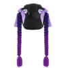 2pcs Motorcycle Helmets Ponytail with Bowknot Detachable Suction Cup Helmets Pigtail Universal Helmets Braid Multi Color