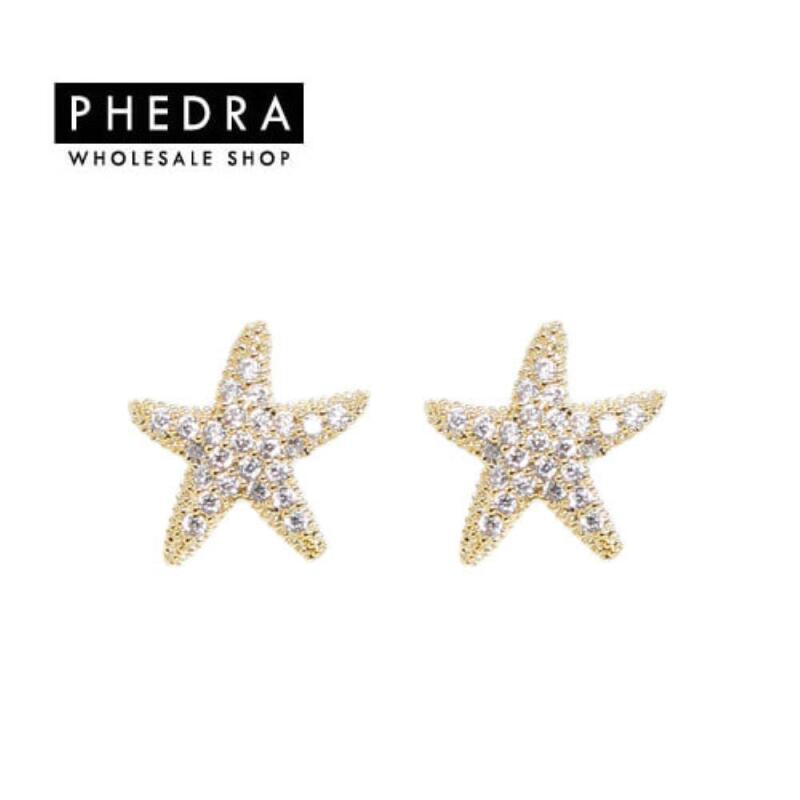 

Women s Party Bling Star Cubic Silver Stud Earrings A25173_GOLD