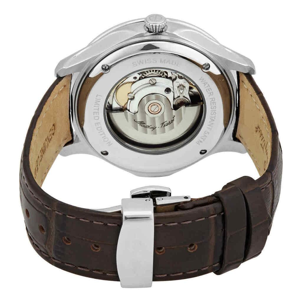 Mathey-Tissot Edmond Limited Edition Automatic 3D Leather Strap White Dial AC1886AI Men's Watch