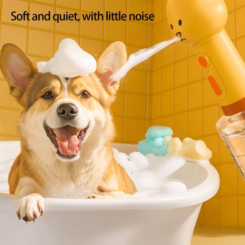 Electric Foams Shampoo Dispenser Rechargeable 1300mAh Pet Grooming Tool for Bathing Dog Cats Multipurpose Use