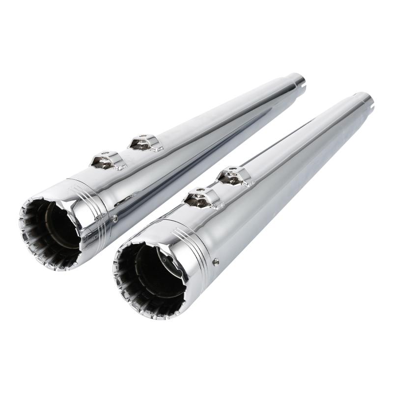 Motorcycle 4" Megaphone Tappered Slip On Dual Exhaust For Harley Road King Glide 1995-2016