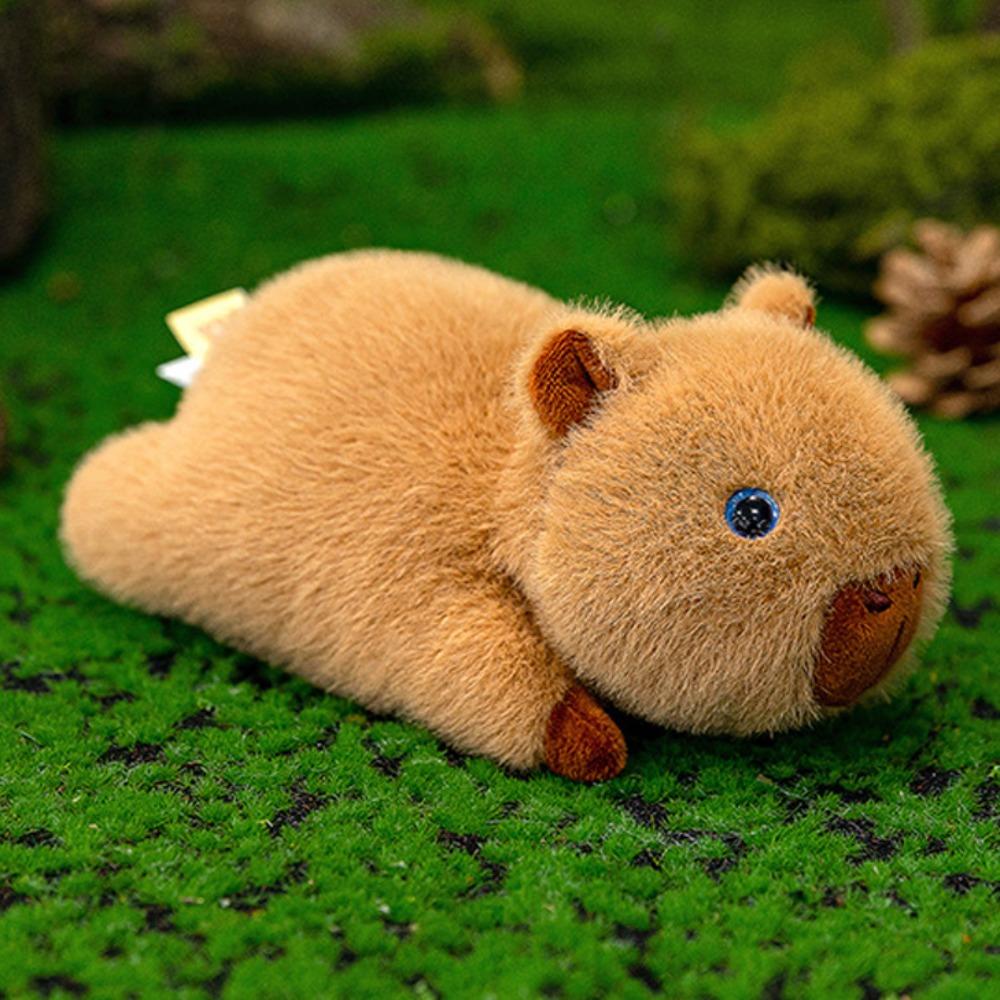 Funny Plush Capybara Bag Pendant Stuffed Doll Cartoon Animal Keychain  Daily