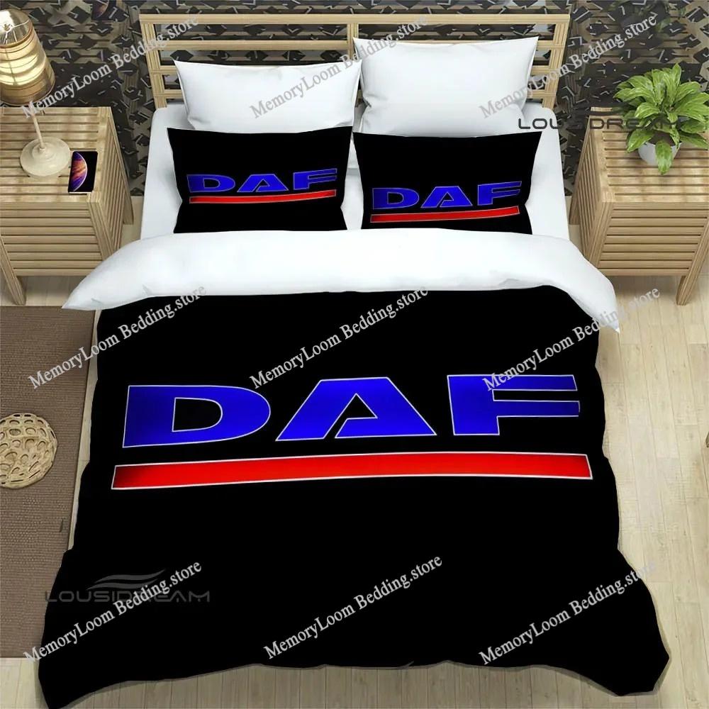 Set Biancheria da Letto Stampata Retrò Camion DAF 3D Set di Biancheria da Letto Raffinato Copripiumino Set Copripiumino Set Biancheria da Letto Lusso Regalo di Compleanno