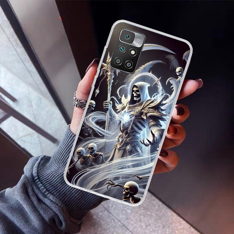 Death Grim Reaper Skull Scythe Phone Case For Xiaomi Redmi Note 15 14 14S 13 12S 12 Pro Plus 11S 11 10S 10 4G Cover 11E 11T 5G P