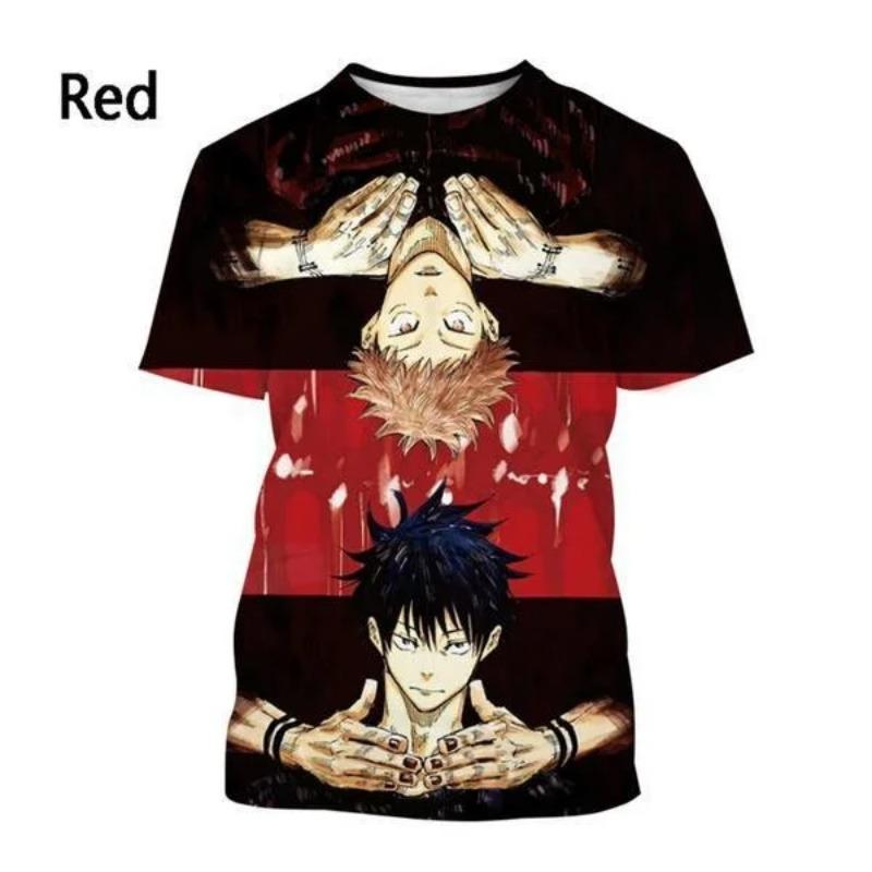 Sommarmode Jujutsu Kaisen 3D-tryckt T-shirt Anime Skjorta Toppar Män Kvinnor Casual Kortärmad