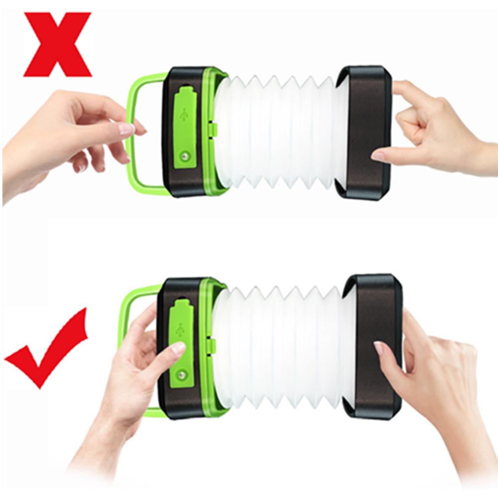 New Solar Rechargeable Flashlight Power Camping Tent Light Torch Travel Lamp