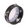 6/8/10 Inch Wooden Radiant Tambourine Handbell Hand Drum With Double Row Jingle Musical Educational Instrument