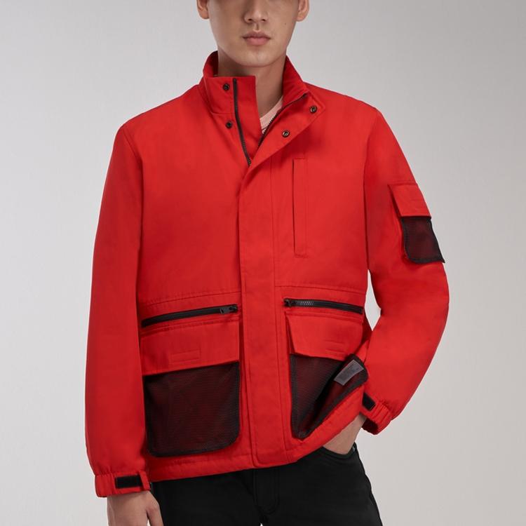 Levis Stand Collar Multi-Pocket Casual Jacket Men Jacket Red 28408-0004