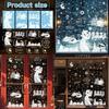 Tree Christmas Decor Pvc Stickers With Snowman Santa Snow House Christmas Decor