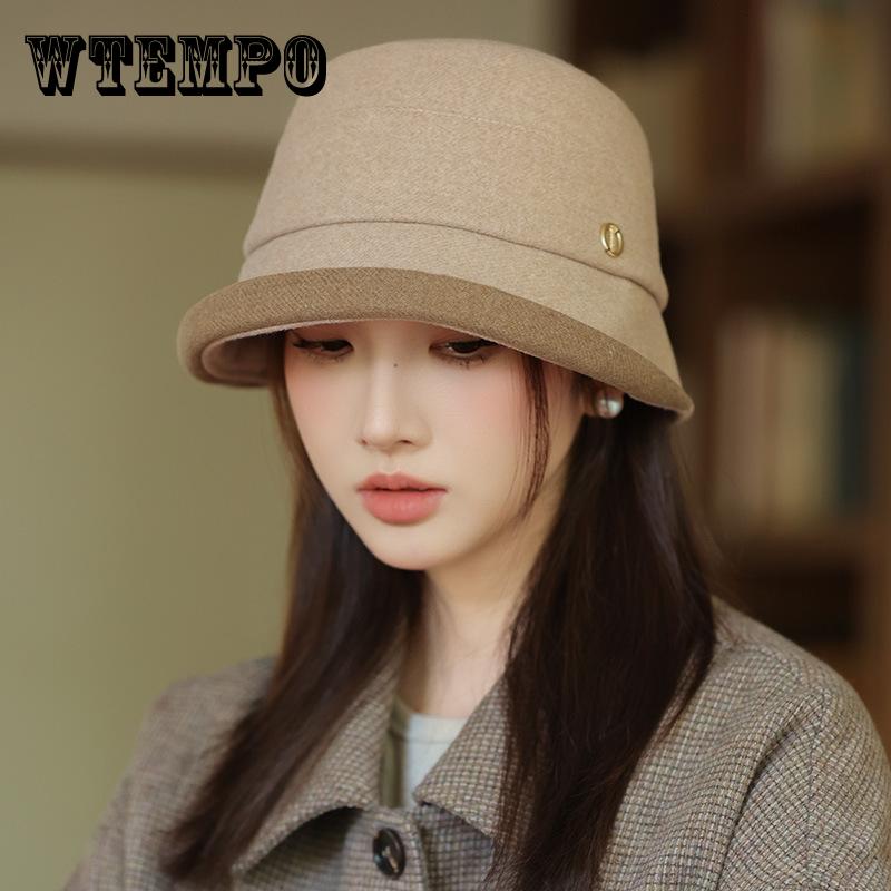Autumn and Winter New Hat Women's Retro Basin Hat Bucket Hat Casual Bucket Hat