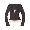 MOAA Henley Neck Layered Sleeve (Charcoal)