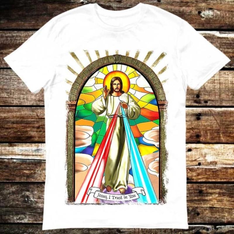 Jesus Trust in You Cotton The Passion of Christ Meme Gift Funny Vintage Style Christmas Aesthetic Unisex Gamer Cult Movie Music