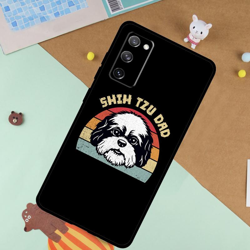 Cartoon Shih Tzu Dog Soft Case For Samsung Galaxy S25 Ultra S9 S10 S20 S21 S22 S23 S24 Plus S24 FE Funda Cover