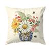 1pcs/4pcs Fresh Flowers Cushions Pillowcase Polyester Cushion Cover Throw Pillow Pillowcover Home Car Sofa Decor