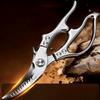Multifunctional Kitchen Scissors Made of Strong Stainless Steel Suitable for Cutting Seafood and Crabs with a Thickened Non-slip Design. They Can Cut