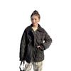 Padded clothes women's lapel neck wool doll collar short drawstring waist temperament padded clothes Xiaoxiang padded jacket